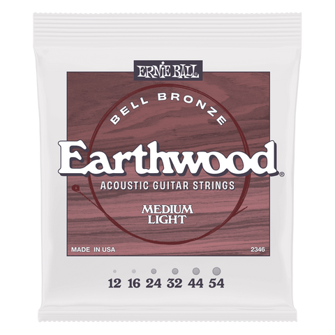 Ernie Ball 2346 Earthwood Bell Bronze Acoustic Guitar Strings - Medium Light (12-54)