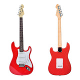 Electric Guitar Package w/ Guitar, Amp, Cable, Bag, Tuner & Picks - Red