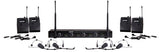 Gemini 4-channel Wireless Headset / Lavalier Microphone System