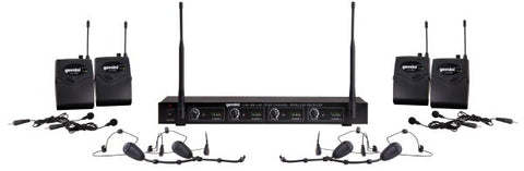 Gemini 4-channel Wireless Headset / Lavalier Microphone System