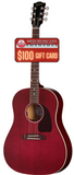 New Model! Gibson J-45 Special Acoustic/Electric Guitar w/ Softshell Case - Satin Wine Red