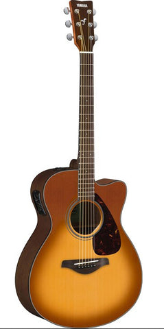 Yamaha FSX800C Small Body Acoustic-Electric Cutaway, Sandburst