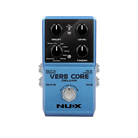 NUX Verb Core Deluxe Reverb Effects Pedal with 8 Different Reverbs and Freeze