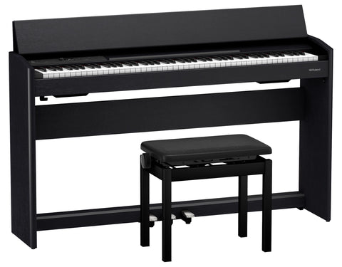 Roland F701 Digital Piano w/ Bench - Charcoal Black