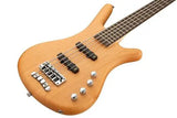 Warwick RockBass Corvette Basic 5-String Bass Guitar with Gig Bag - Natural Transparent Satin