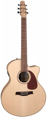 Seagull Performer CW Mini-Jumbo Spruce/Flame Maple Acoustic/Electric Guitar with Gigbag - Natural