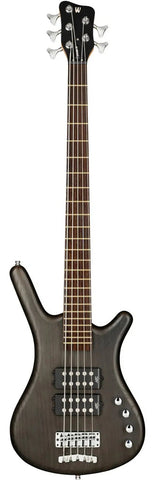 Warwick RockBass Corvette $$ 5-String Bass Guitar with Gig Bag - Nirvana Black Transparent Satin