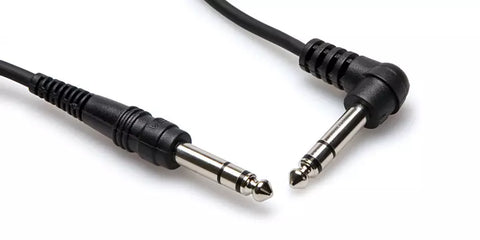 Hosa Balanced Interconnect 1/4'' TRS to Right Angle 1/4'' TRS - 10 foot