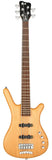 Warwick RockBass Corvette Basic 5-String Bass Guitar with Gig Bag - Natural Transparent Satin