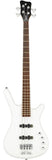 Warwick RockBass Corvette Basic 4-String Bass Guitar with Gig Bag - Solid White High Polish