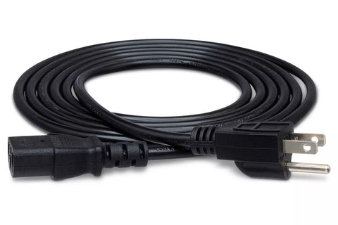 Hosa IEC C13 to NEMA 5-15P Power Cord - 8 Foot