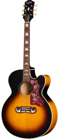 Epiphone J-200 Studio EC Acoustic/Electric Guitar with Gigbag - Vintage Sunburst