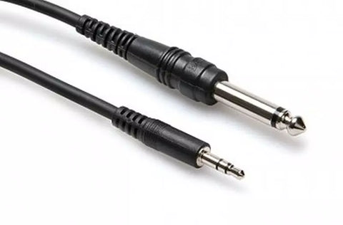 Hosa Mono Interconnect 1/4'' TS to 3.5 mm TRS - 10 foot