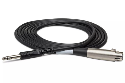 Hosa Balanced Interconnect XLR3F (F) to 1/4'' TRS - 5 foot