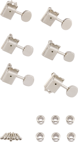 Fender Vintage-Style Locking Guitar Tuning Machine Set, 6-In-Line, GOTOH - Chrome