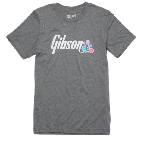 Gibson T-Shirt “Floral Logo” - Gray (L)