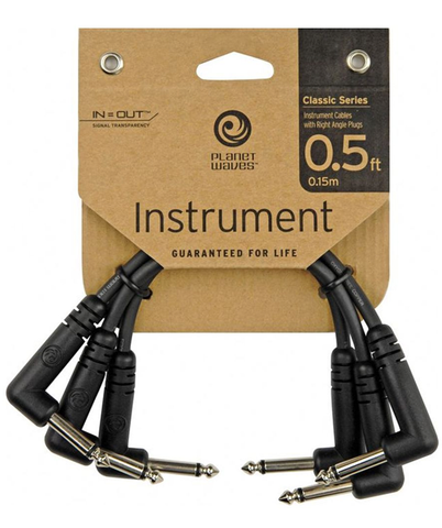 D'Addario / Planet Waves PW-CGTP-305 Classic Series Instrument Cables, 6 Inch, Pack of 3