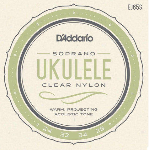 Ukulele - D'Addario EJ65S Pro-Arte Clear Nylon Ukulele Strings, Soprano