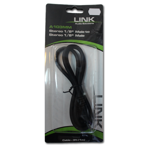 Link Audio Solutions A103MM 1/8" TRS Mini Cable, 3 Foot