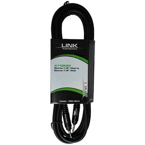 Link Audio Solutions A110MM 1/8" TRS Mini Cable, 10 Foot