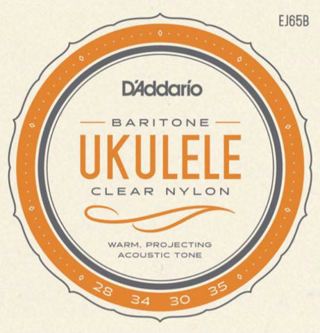 Ukulele - D'Addario EJ65B Pro-Arte Clear Nylon Ukulele Strings, Baritone