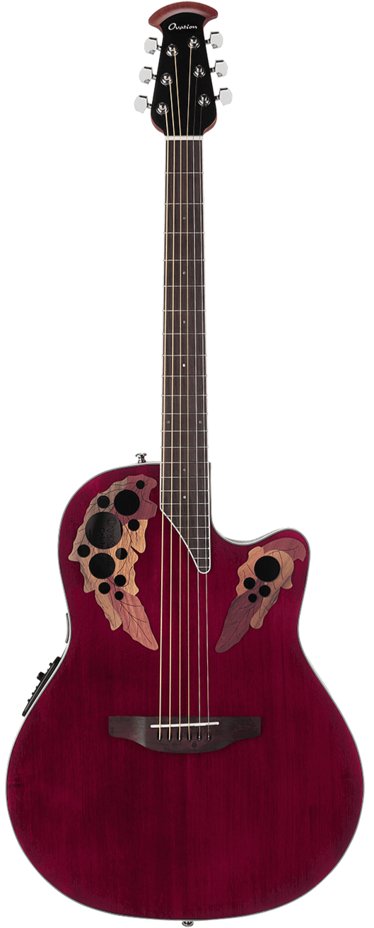 Ovation CE48-RR Celebrity Elite Super Shallow - Ruby Red