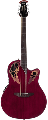 Ovation CE48-RR Celebrity Elite Super Shallow - Ruby Red