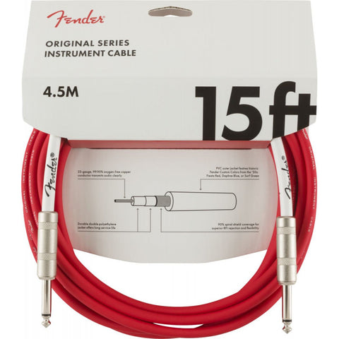 Fender Original Series 15’ Instrument Cable - Fiesta Red