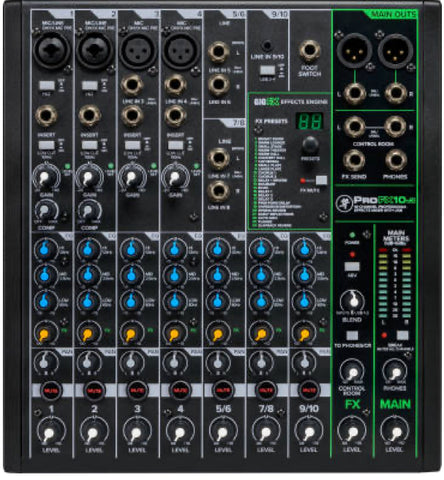 Mackie PROFX10 (V.3) 10-Channel Professional Mixer with Effects & USB