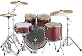 Yamaha Rydeen 5-Piece Drum Set (22,10,12,16,Snare) w/Hardware, Cymbals and Throne, Burgundy Glitter