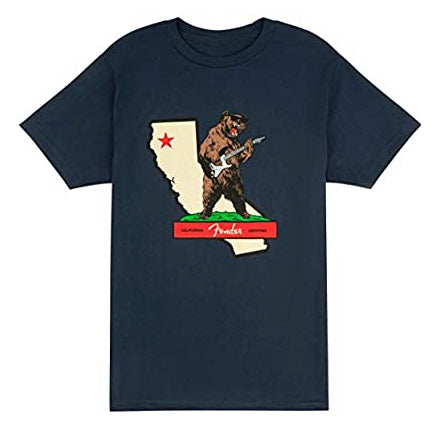 Fender T-Shirt “California Rocks” - Navy (S, M, L)