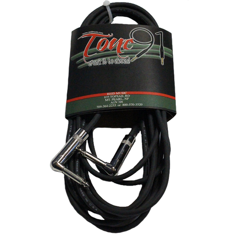 Tone91 (H18-20RR) 18 Gauge Commercial Speaker Cables, 90° Jacks, 20 Foot