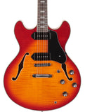 SIRE Larry Carlton H7V Semi-Hollow Electric Guitar w/ P90 Pickups - Cherry Sunburst