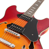 SIRE Larry Carlton H7V Semi-Hollow Electric Guitar w/ P90 Pickups - Cherry Sunburst