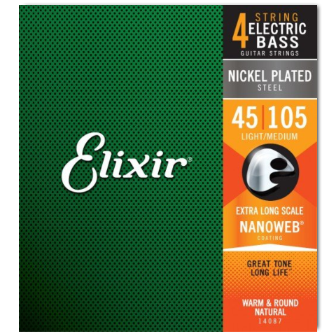 Electric - Elixir Strings 14087 Nanoweb Light/Med Extra Long Scale