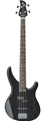 Yamaha TRBX174EW-TBL Figured Mango Wood Electric Bass Guitar, Trans Black