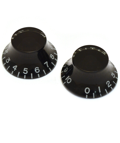 All-Parts Vintage Style Black Bell Knobs (2 Pack)