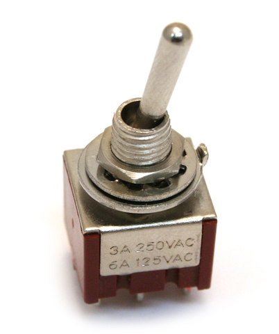 All-Parts DPDT On-On-On 3-Way Mini Switch, Chrome