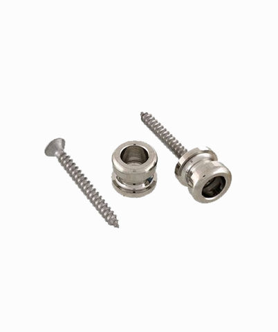 All-Parts Nickel Buttons Only for Strap Lock System, with Screws (2 Pack)