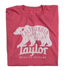 Taylor T-Shirt “California Bear Tee" - Red (S,M,L,XL)