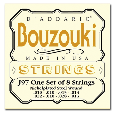Bouzouki - D'Addario EJ97 8-String, Nickel Wound Greek Bouzouki Strings