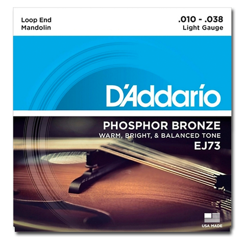 Mandolin - D'Addario EJ73 Phosphor Bronze Mandolin Strings, Light