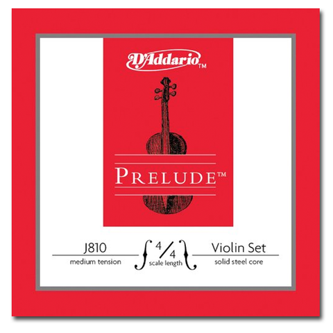 Violin - D'Addario Prelude Violin String Set, 4/4 Scale, Medium Tension