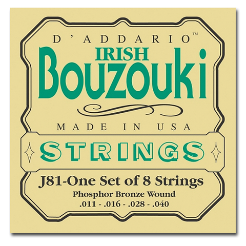 Bouzouki - D'Addario EJ81 8 String, Phosphor Bronze Irish Bouzouki Strings
