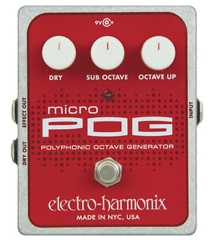 Electro-Harmonix Micro POG Polyphonic Octave Generator Effects Pedal