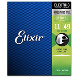 Elixir Strings 19102 Optiweb Coated Nickel Plated Steel Electric Guitar Strings, Medium