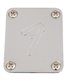 Fender Chrome 70's Stamped "F" Neck Plate with 4 Screws