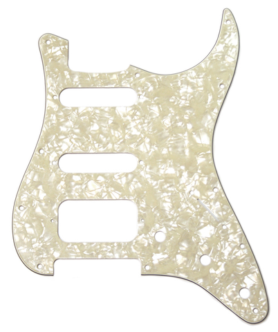 Fender Pickguard, Standard Stratocaster HSS - White Pearl, 4-Ply