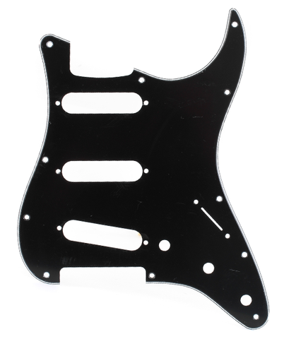 Fender Pickguard, Standard Stratocaster, Black, 3-Ply