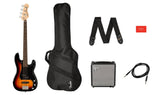 Squier Affinity PJ Bass Pack w/Rumble 15, Gig Bag - 3-Colour Sunburst